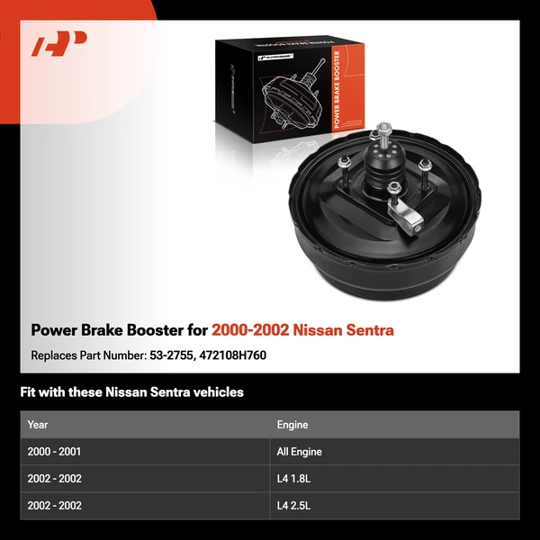 Power Brake Booster for 2000-2002 Nissan Sentra