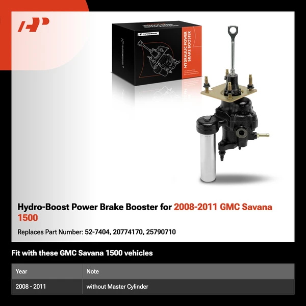 Hydro-Boost Power Brake Booster for 2008-2011 GMC Savana 1500