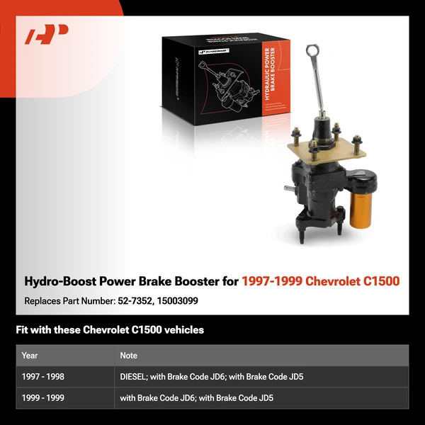 Hydro-Boost Power Brake Booster for 1997-1999 Chevrolet C1500
