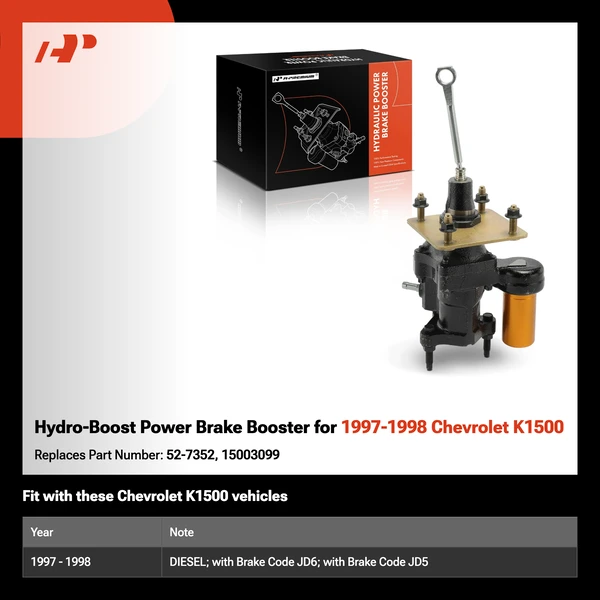 Hydro-Boost Power Brake Booster for 1997-1998 Chevrolet K1500