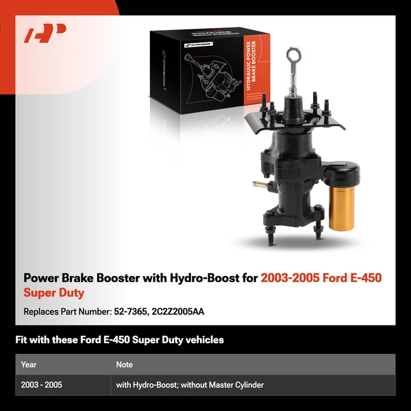 Power Brake Booster with Hydro-Boost for 2003-2005 Ford E-450 Super Duty