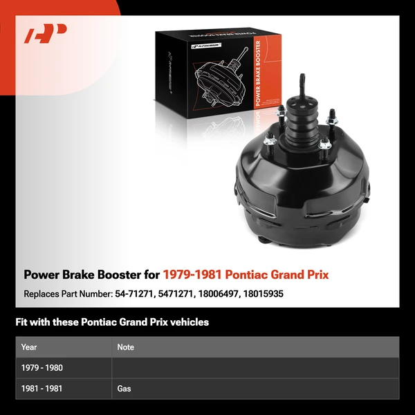 Power Brake Booster for 1979-1981 Pontiac Grand Prix