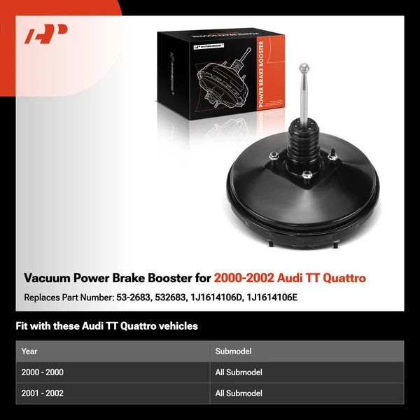 Vacuum Power Brake Booster for 2000-2002 Audi TT Quattro