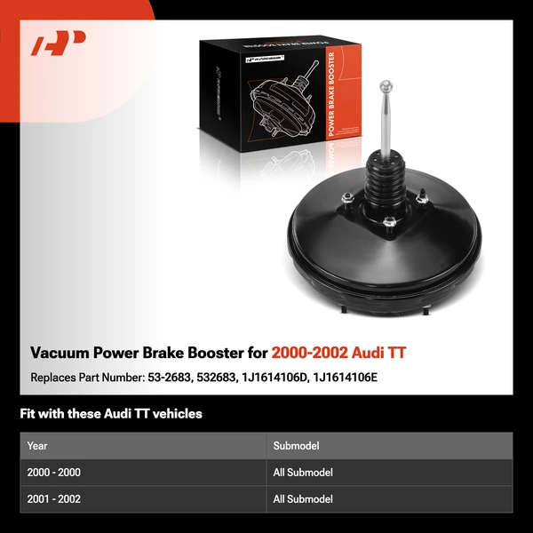 Vacuum Power Brake Booster for 2000-2002 Audi TT