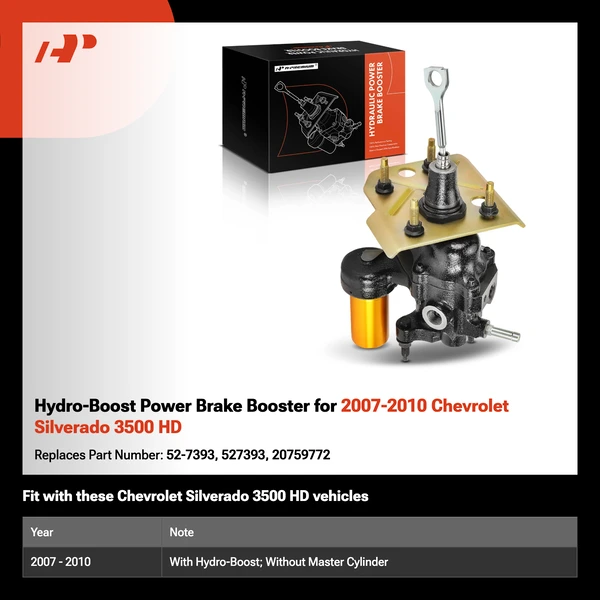 Hydro-Boost Power Brake Booster for 2007-2010 Chevrolet Silverado 3500 HD