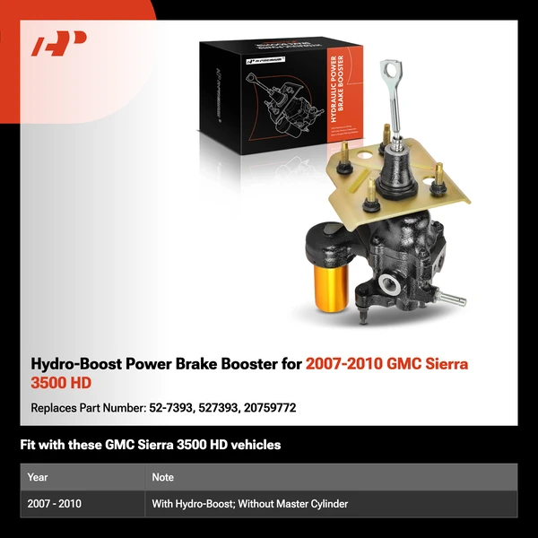 Hydro-Boost Power Brake Booster for 2007-2010 GMC Sierra 3500 HD