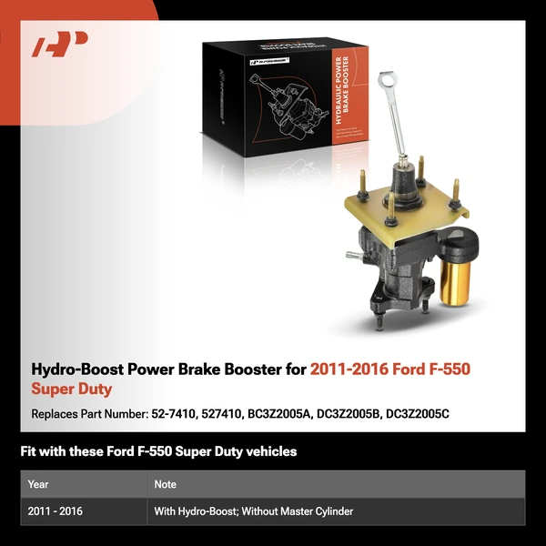 Hydro-Boost Power Brake Booster for 2011-2016 Ford F-550 Super Duty