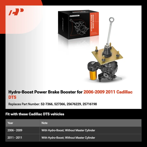 Hydro-Boost Power Brake Booster for 2006-2009 2011 Cadillac DTS