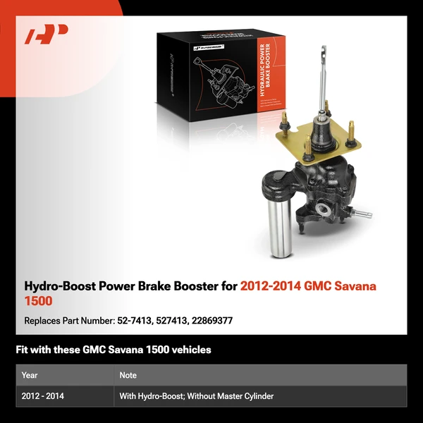 Hydro-Boost Power Brake Booster for 2012-2014 GMC Savana 1500