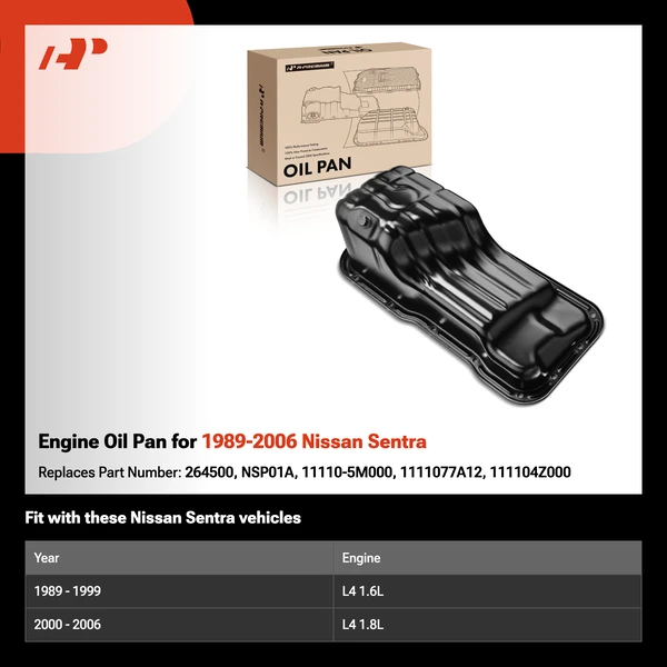 Engine Oil Pan for 1989-2006 Nissan Sentra
