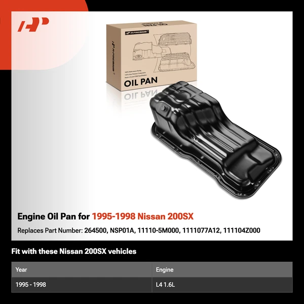 Engine Oil Pan for 1995-1998 Nissan 200SX