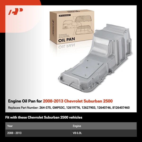 Engine Oil Pan for 2008-2013 Chevrolet Suburban 2500