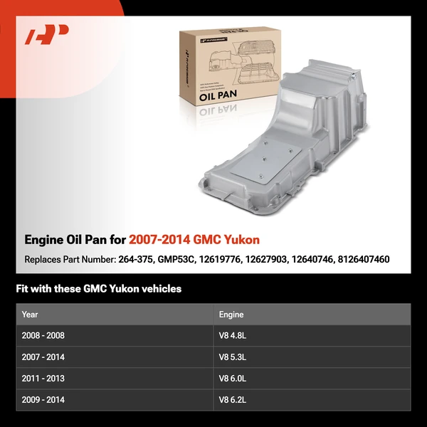 Engine Oil Pan for 2007-2014 GMC Yukon