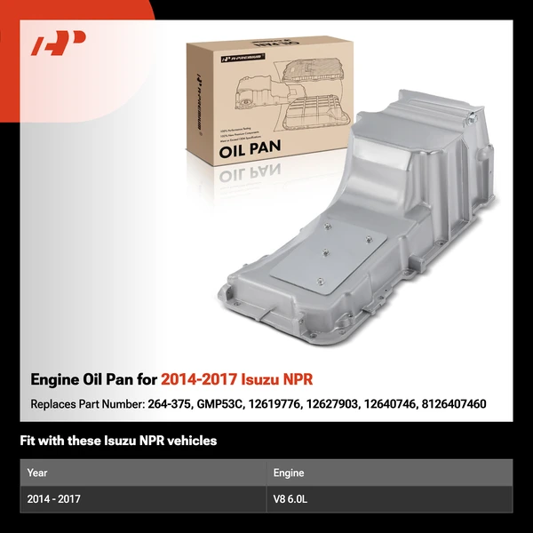 Engine Oil Pan for 2014-2017 Isuzu NPR