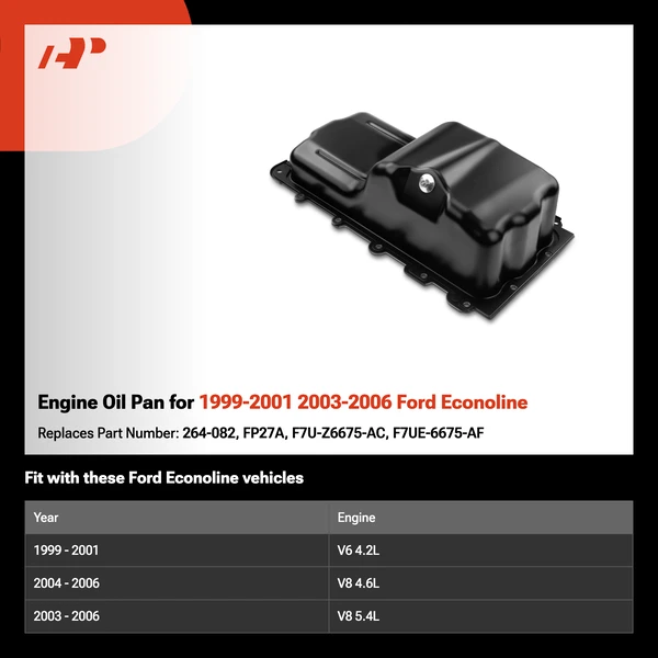 Engine Oil Pan for 1999-2001 2003-2006 Ford Econoline