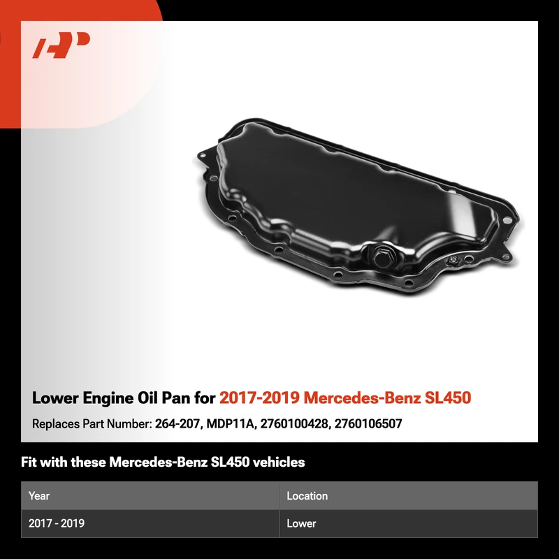 Lower Engine Oil Pan for 2017-2019 Mercedes-Benz SL450