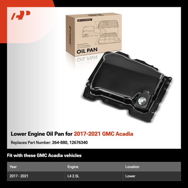 Lower Engine Oil Pan for 2017-2021 GMC Acadia
