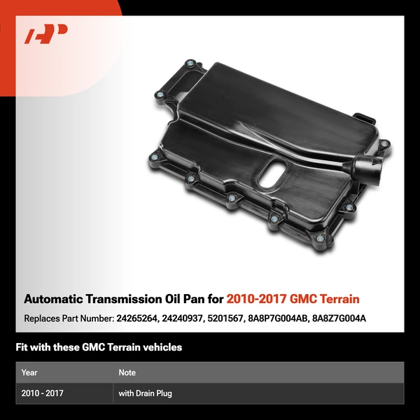 Automatic Transmission Oil Pan for 2010-2017 GMC Terrain