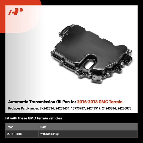 Automatic Transmission Oil Pan for 2016-2018 GMC Terrain