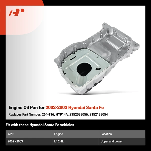Engine Oil Pan for 2002-2003 Hyundai Santa Fe