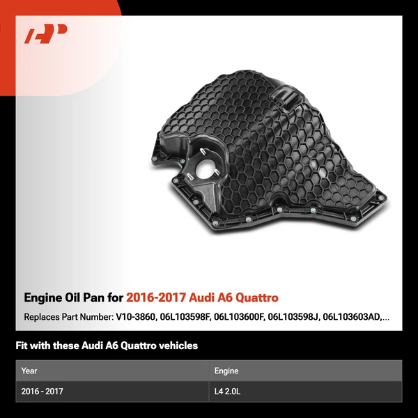 Engine Oil Pan for 2016-2017 Audi A6 Quattro
