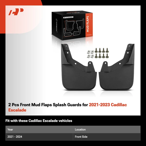 2 Pcs Front Mud Flaps Splash Guards for 2021-2023 Cadillac Escalade