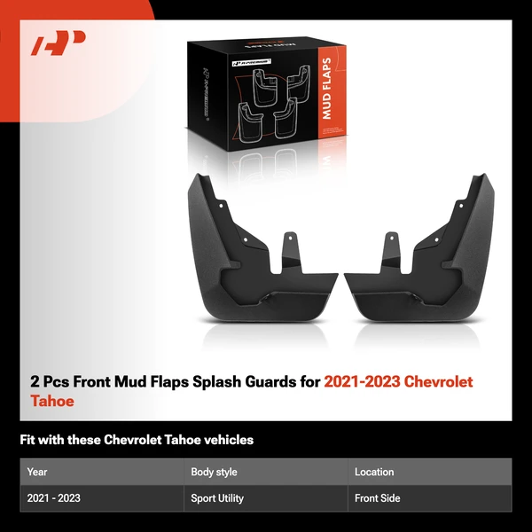 2 Pcs Front Mud Flaps Splash Guards for 2021-2023 Chevrolet Tahoe
