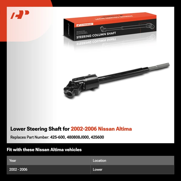 Lower Steering Shaft for 2002-2006 Nissan Altima