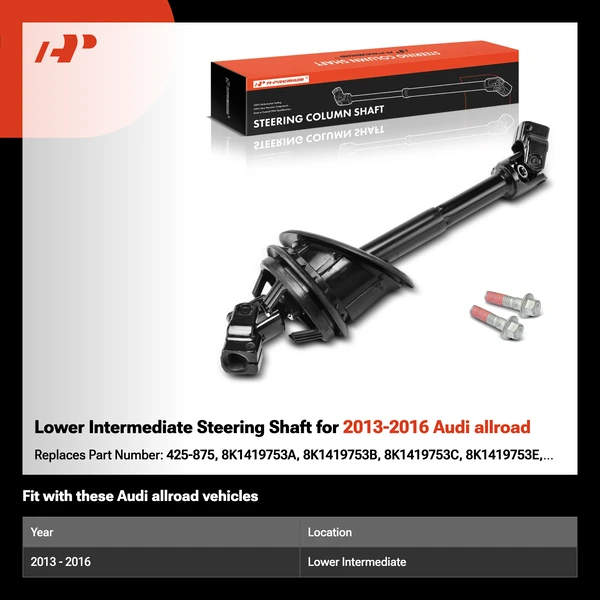 Lower Intermediate Steering Shaft for 2013-2016 Audi allroad