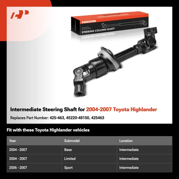 Intermediate Steering Shaft for 2004-2007 Toyota Highlander