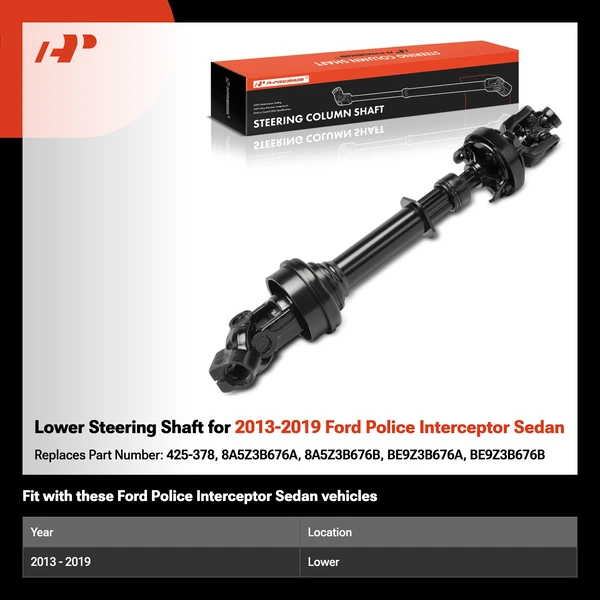 Lower Steering Shaft for 2013-2019 Ford Police Interceptor Sedan