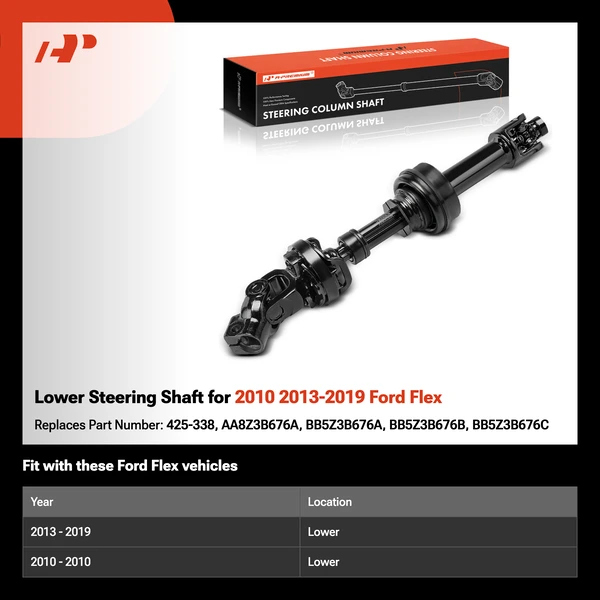 Lower Steering Shaft for 2010 2013-2019 Ford Flex
