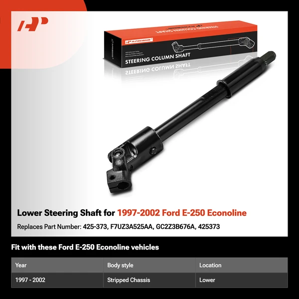 Lower Steering Shaft for 1997-2002 Ford E-250 Econoline