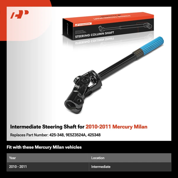 Intermediate Steering Shaft for 2010-2011 Mercury Milan