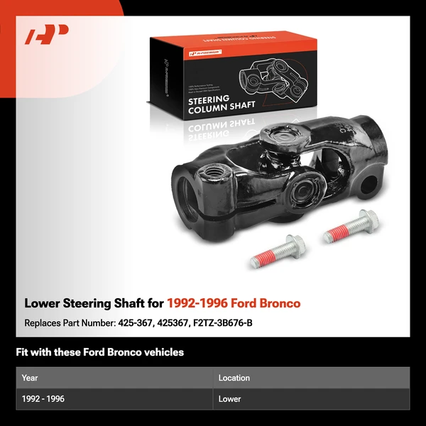 Lower Steering Shaft for 1992-1996 Ford Bronco