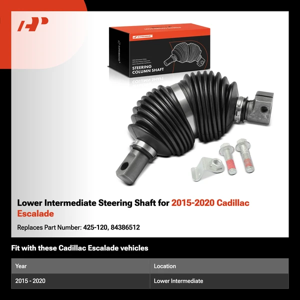 Lower Intermediate Steering Shaft for 2015-2020 Cadillac Escalade