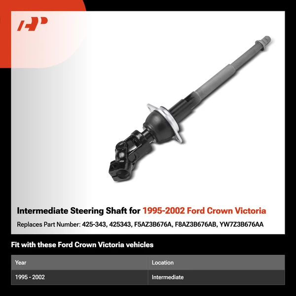 Intermediate Steering Shaft for 1995-2002 Ford Crown Victoria