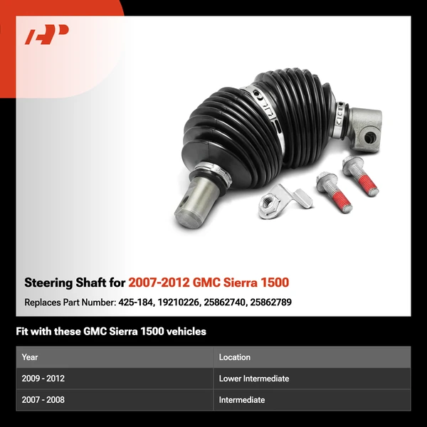 Steering Shaft for 2007-2012 GMC Sierra 1500