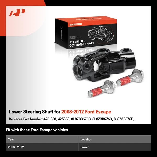 Lower Steering Shaft for 2008-2012 Ford Escape