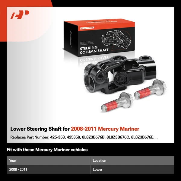 Lower Steering Shaft for 2008-2011 Mercury Mariner