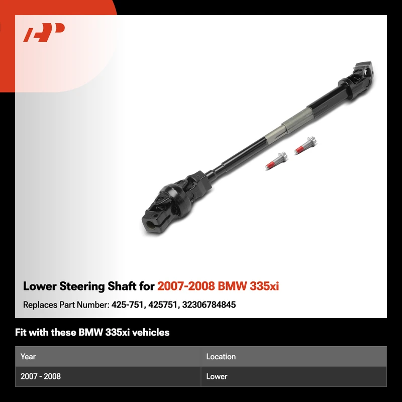 Lower Steering Shaft for 2007-2008 BMW 335xi