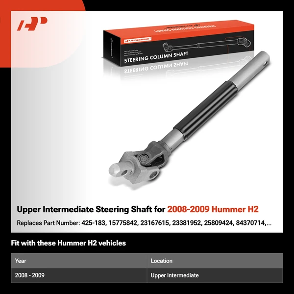Upper Intermediate Steering Shaft for 2008-2009 Hummer H2