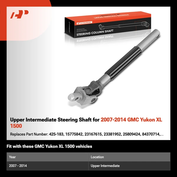 Upper Intermediate Steering Shaft for 2007-2014 GMC Yukon XL 1500