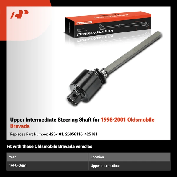 Upper Intermediate Steering Shaft for 1998-2001 Oldsmobile Bravada