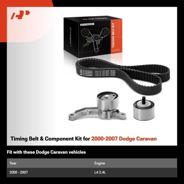 Timing Belt & Component Kit for 2000-2007 Dodge Caravan
