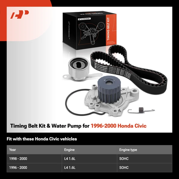 Timing Belt Kit & Water Pump for 1996-2000 Honda Civic