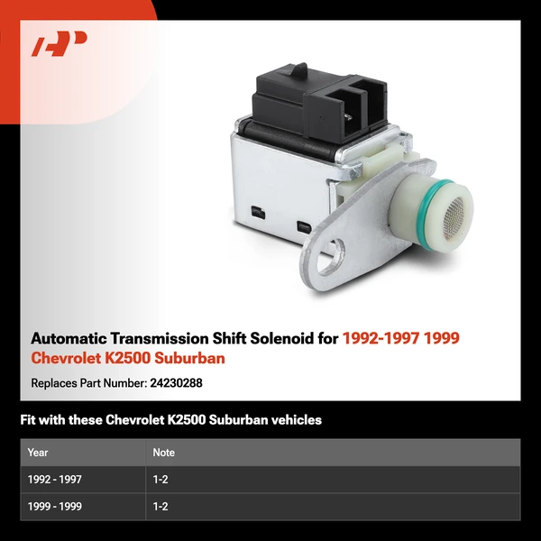 Automatic Transmission Shift Solenoid for 1992-1997 1999 Chevrolet K2500 Suburban