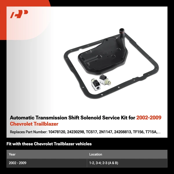 Automatic Transmission Shift Solenoid Service Kit for 2002-2009 Chevrolet Trailblazer