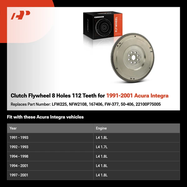 Clutch Flywheel 8 Holes 112 Teeth for 1991-2001 Acura Integra