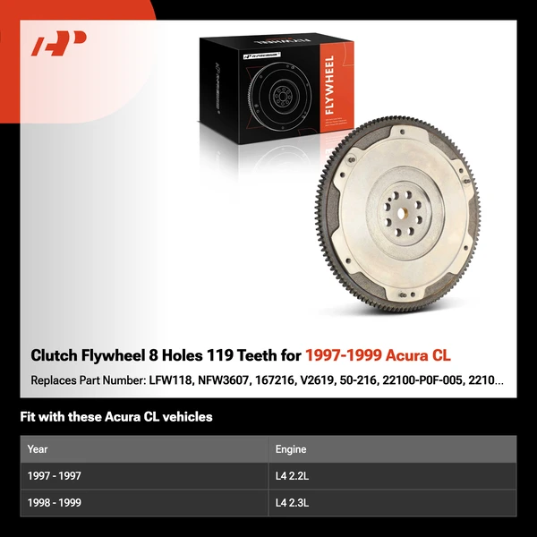 Clutch Flywheel 8 Holes 119 Teeth for 1997-1999 Acura CL